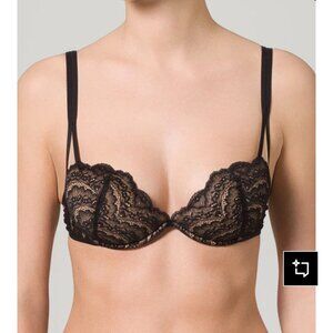 NWT Cosabella Black Lace Push-Up Underwire Bra Women’s Size 32C